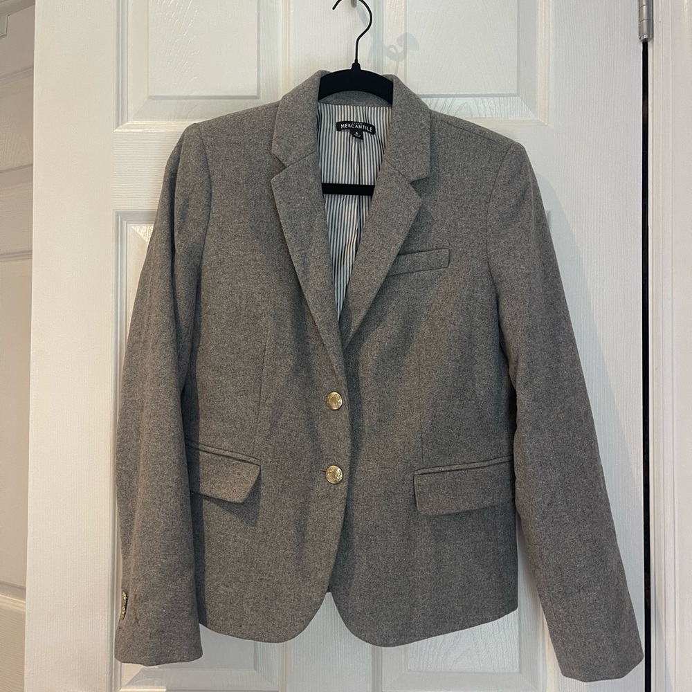 Women’s J. Crew grey blazer.